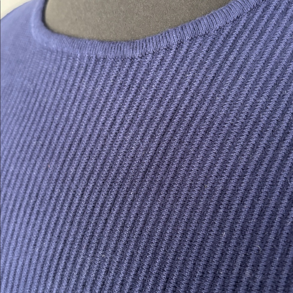 House of Harlow 1960 Classic Navy Ribbed Tank Blouse Minimal Chic Y2K - Picture 6 of 8